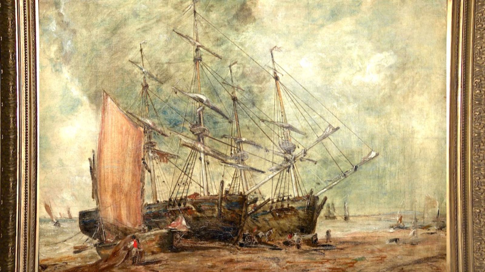 MsConstable's tweet card. A 19th century painting of the Sussex coast by John Constable has gone on display in the city where it was created for the first time in almost two centuries. | ITV News Meridian