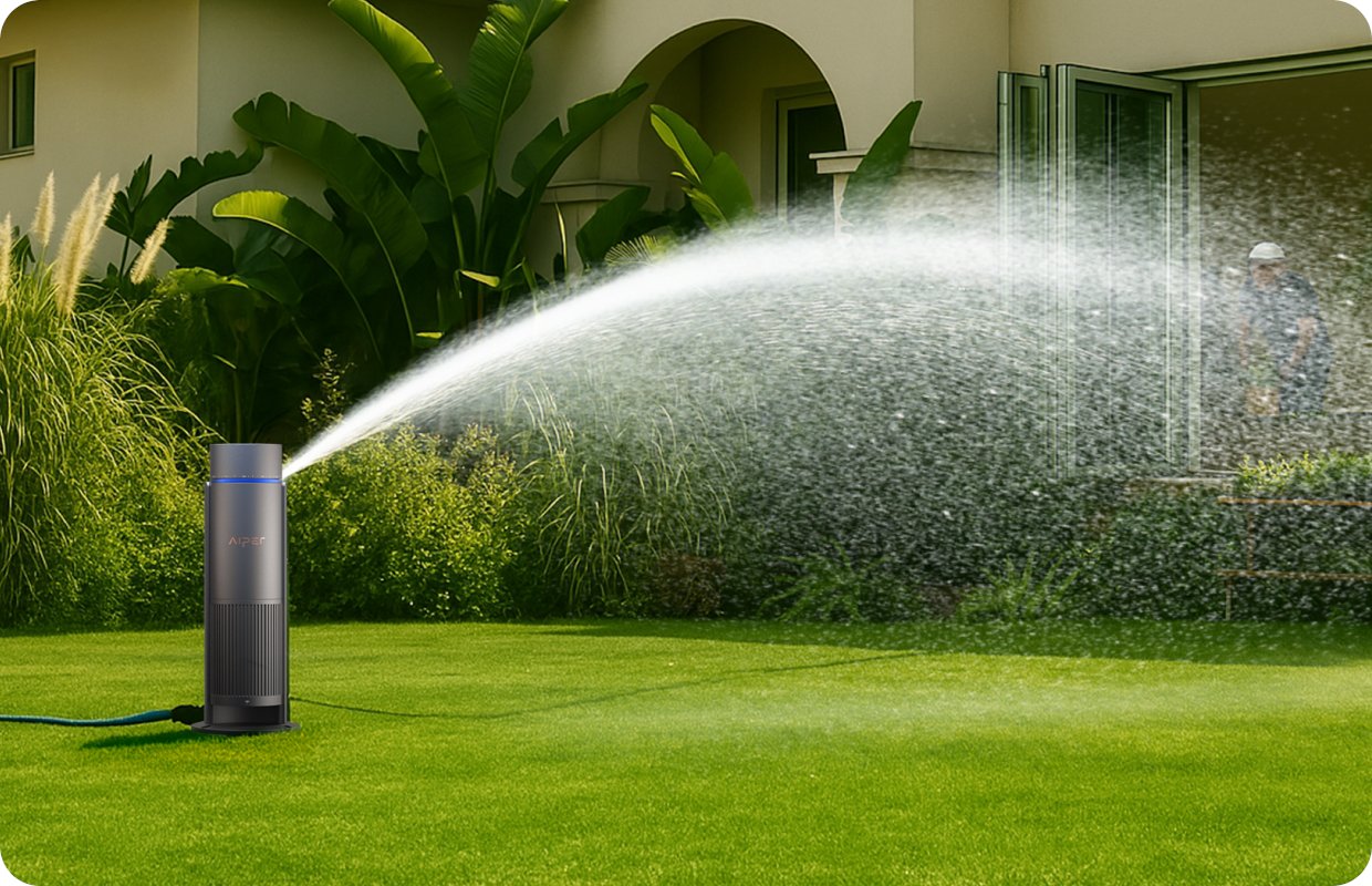 maisonetdomotiq's tweet card. Découvrez notre test complet de l’arroseur intelligent Aiper IrriSense, primé au CES 2025. Facile à installer, discret et ultra performant, il promet de transformer votre façon d’arroser. Après un...