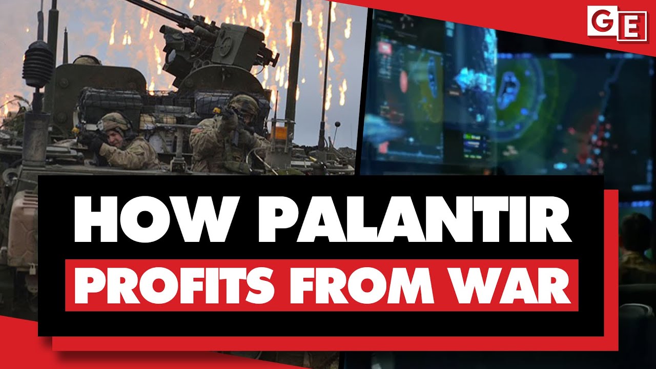 DmodosCutter's tweet card. How Palantir profits from war and mass surveillance