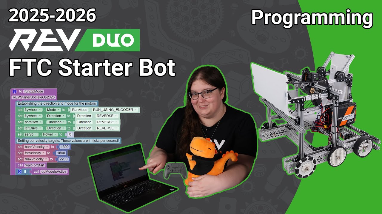 REVrobotics's tweet card. Programming the 2025-2026 REV DUO FTC Starter Bot