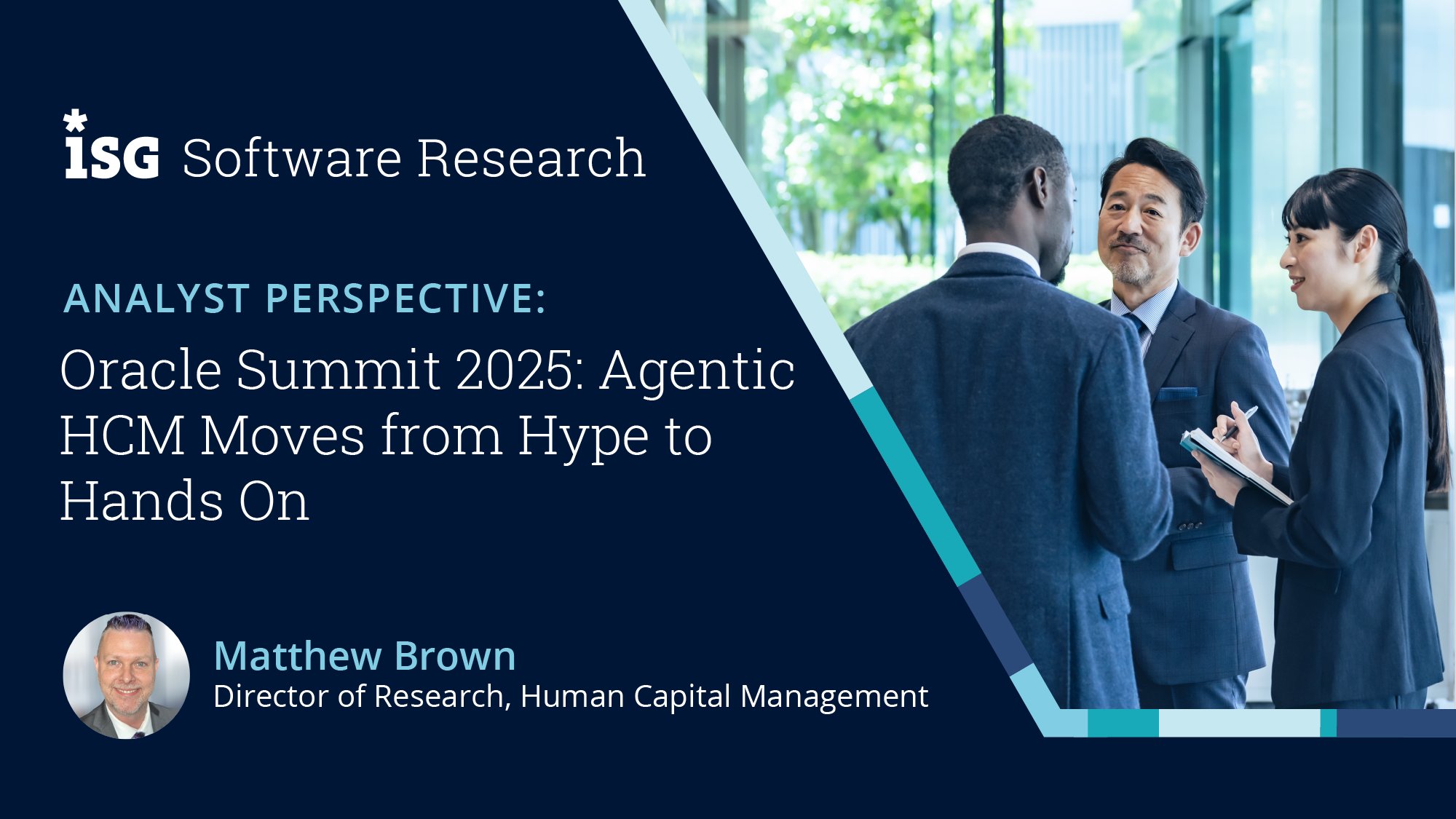 ISG_SW_Research's tweet card. Oracle takes agentic AI from luxury item to must-have for HCM: embedded AI and rapid implementation tools aim to promote enterprise HR adoption.