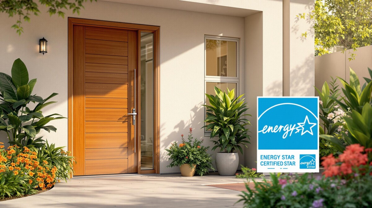 OptimalWindows's tweet card. Learn how Energy Star certified doors enhance insulation, lower energy costs, and improve comfort while being eco-friendly.