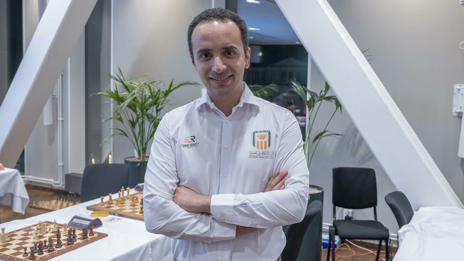 ChessTopics's tweet card. Egyptian Grandmaster Amin Bassem emerged victorious at the Rilton Chess Cup 2024/2025 after dramatical last round where he saved a losing position.