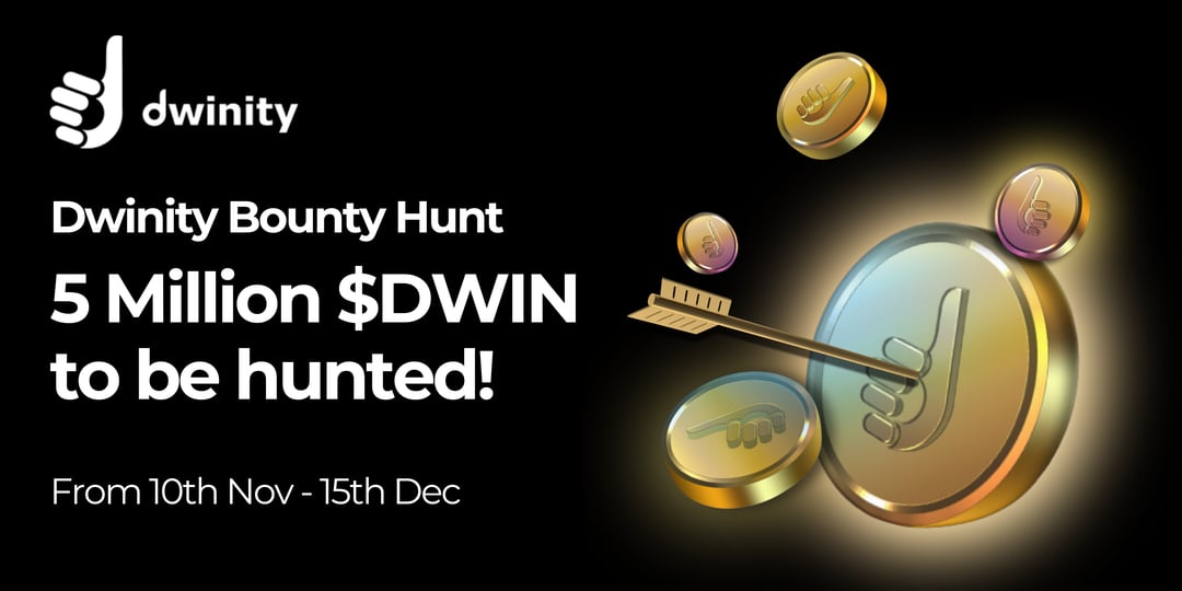 agitins0's tweet card. Join the Dwinity Bounty Hunt! 5.000.000 $DWIN to be hunted! Support us with tasks. Receive points. Get $DWIN! Register now and get started