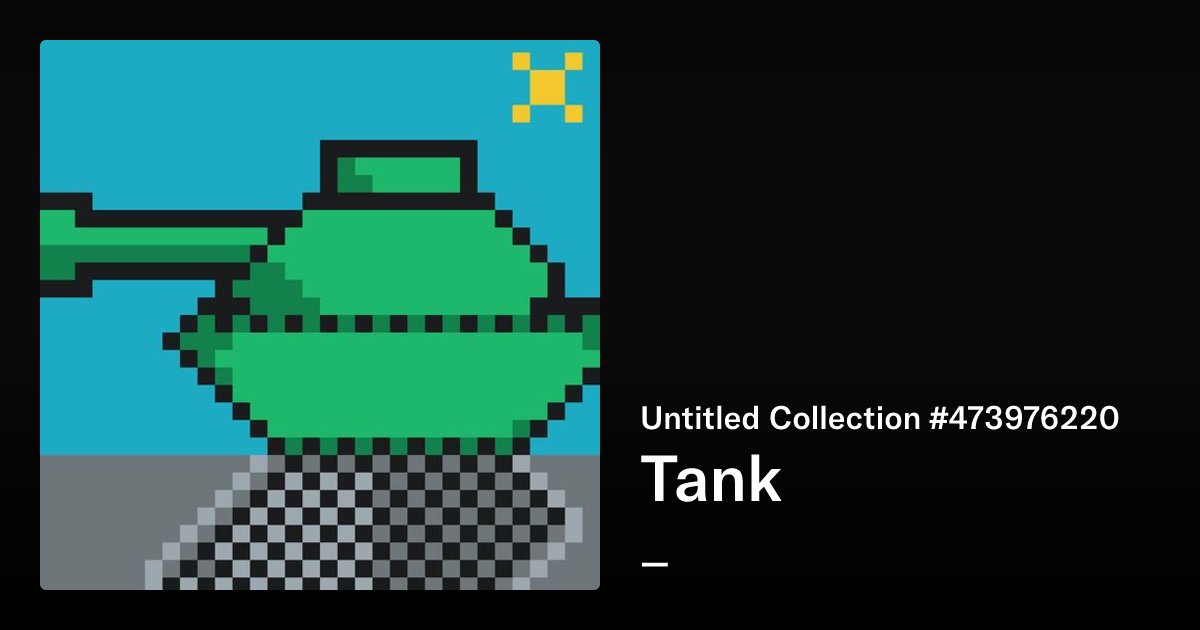 patrick_obanor's tweet card. Tank - Untitled Collection #473976220 | OpenSea