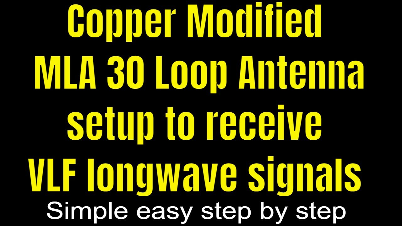 DannyRadioNTech's tweet card. Copper Modified MLA 30 Active Loop Antenna setup to receive VLF...
