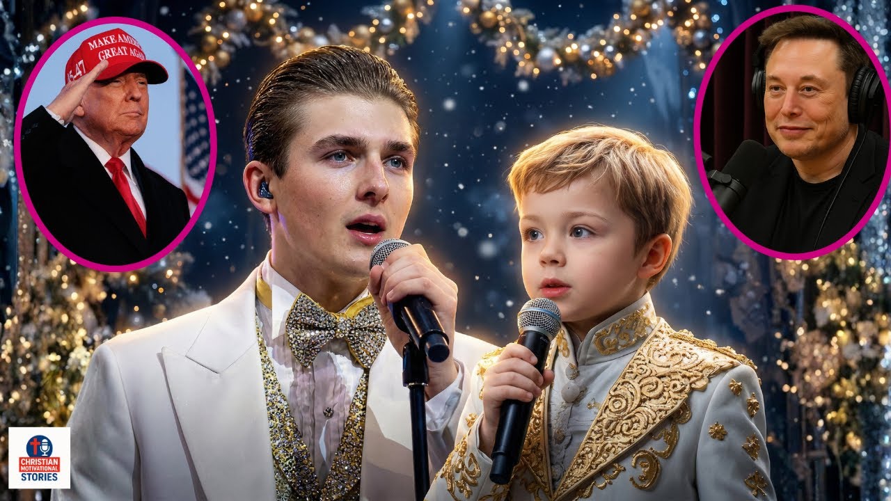 Schoderli's tweet card. Barron Trump & Elon Musk's Son Perform a Christmas Gospel Song That...