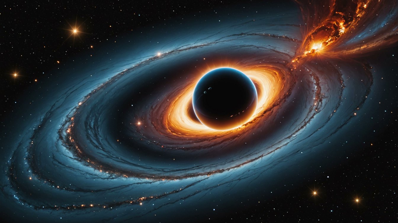 logicweb's tweet card. Explore the vastness of supermassive black holes and uncover their immense size in this captivating cosmic journey.