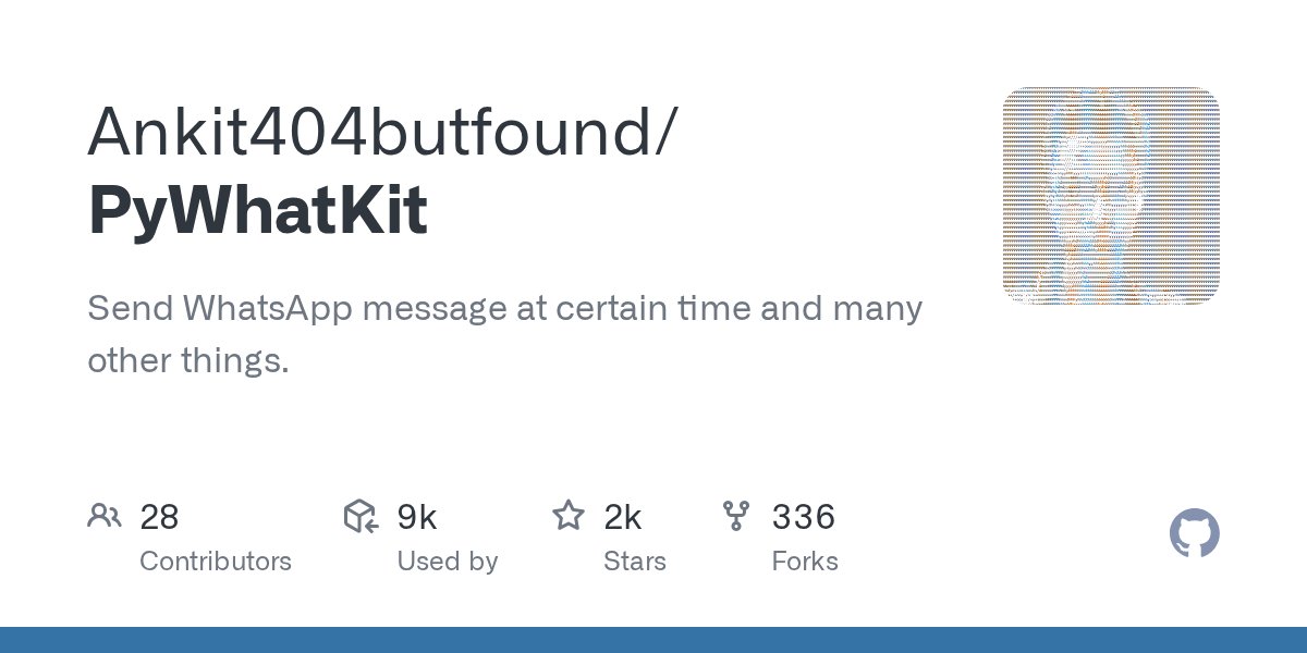 Estemuchacho1's tweet card. Send WhatsApp message at certain time and many other things. - Ankit404butfound/PyWhatKit