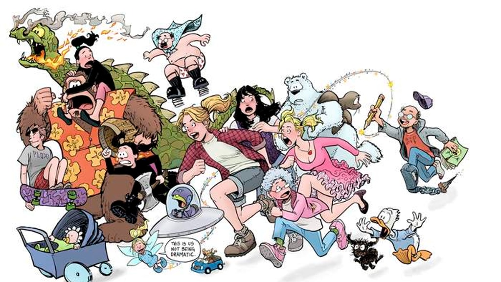 yappydogpez's tweet card. Pre Strangers In Paradise comic strips, sketches and more!