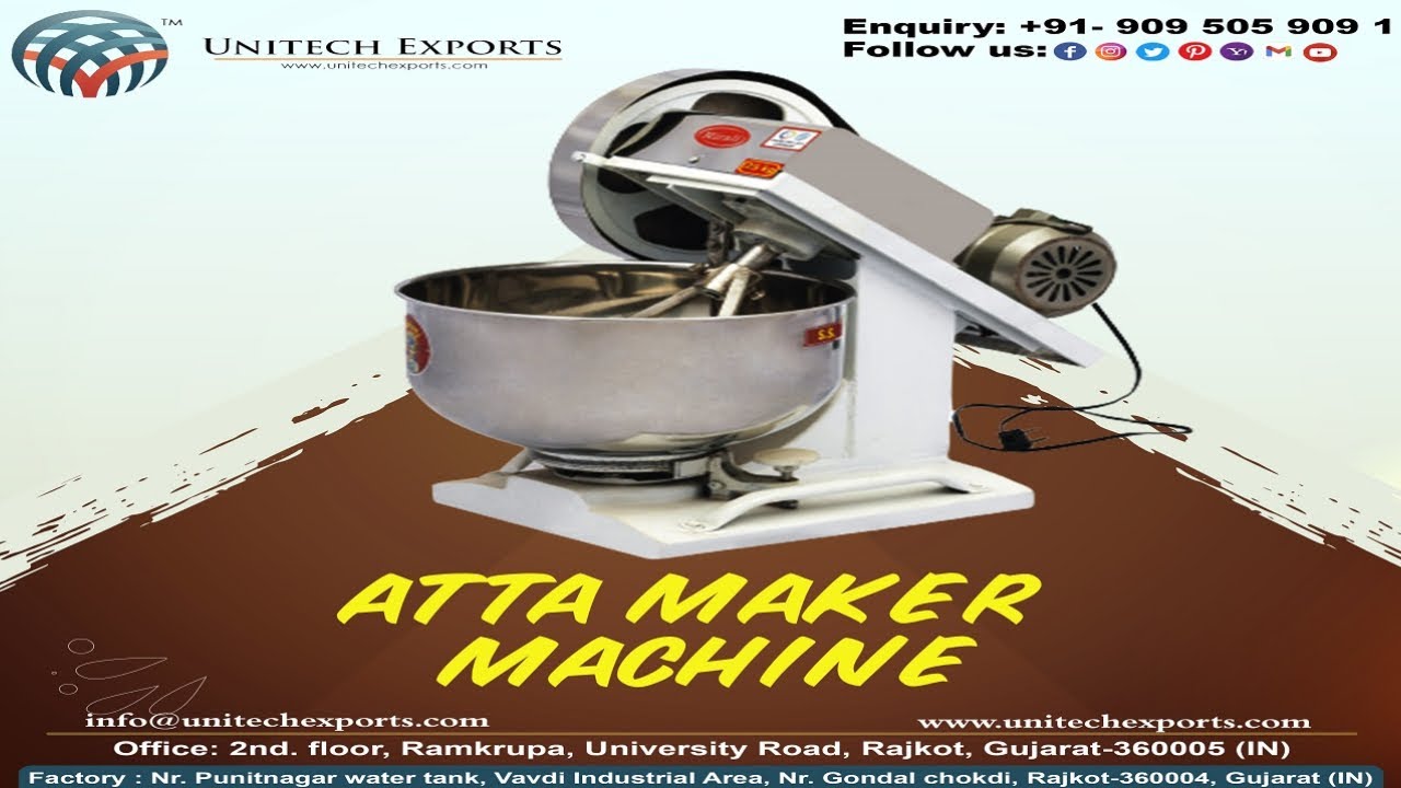 unitechexports's tweet card. NIRALI Atta Maker Machine, Flour Mixer Machine or Dough Kneader...