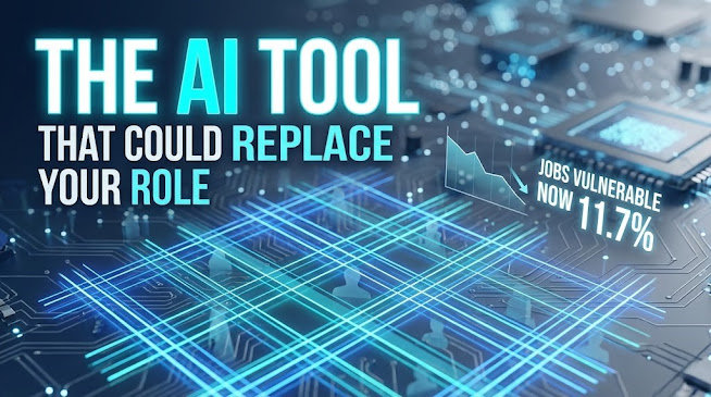 Markdesigner08's tweet card. The AI Tool That Could Replace Your Role, Jobs Vulnerable Now 11.7%