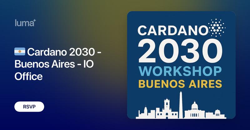 IntersectCPC's tweet card. Buenos Aires – Cardano 2030 Join us to co-create Cardano’s future in this session in Buenos Aires. These gatherings are part of the global Cardano 2030 Vision…