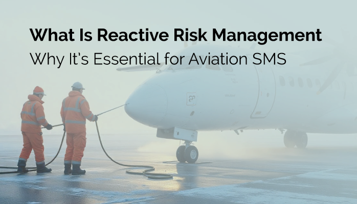 SMS_Pro's tweet card. Learn what reactive risk management is and why it is critical that you actively improve it no matter how mature your aviation SMS implementation is.