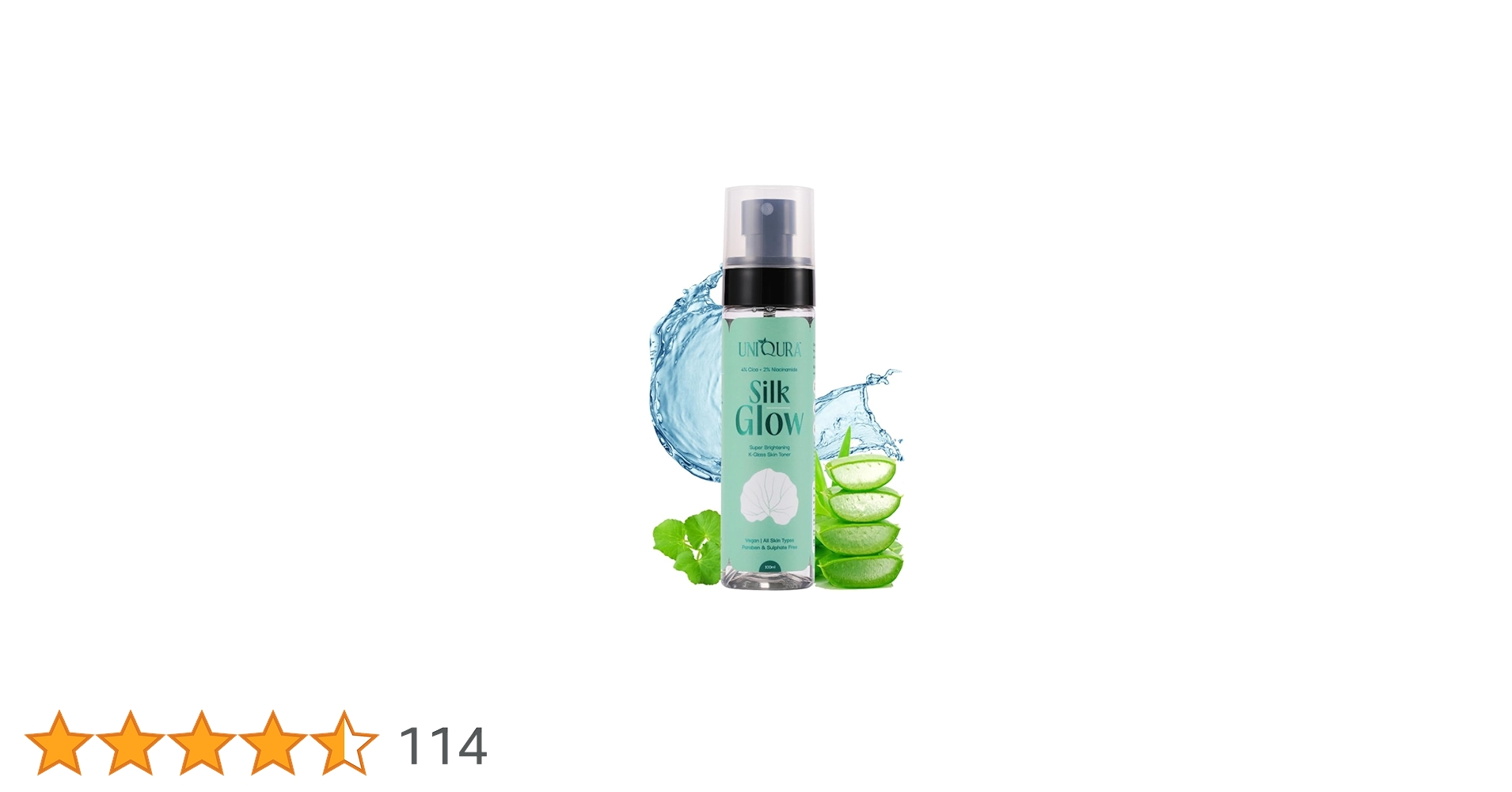 BnrJumbo's tweet card. Uniqura 2 % Niacinamide Rice Water toner Korean With Ceramides, Centella & Licorice Root Extract 100Ml | Brightening & Glass Skin Toner For Men & Women| Cica Toner For Tightening Pores & Instantly...