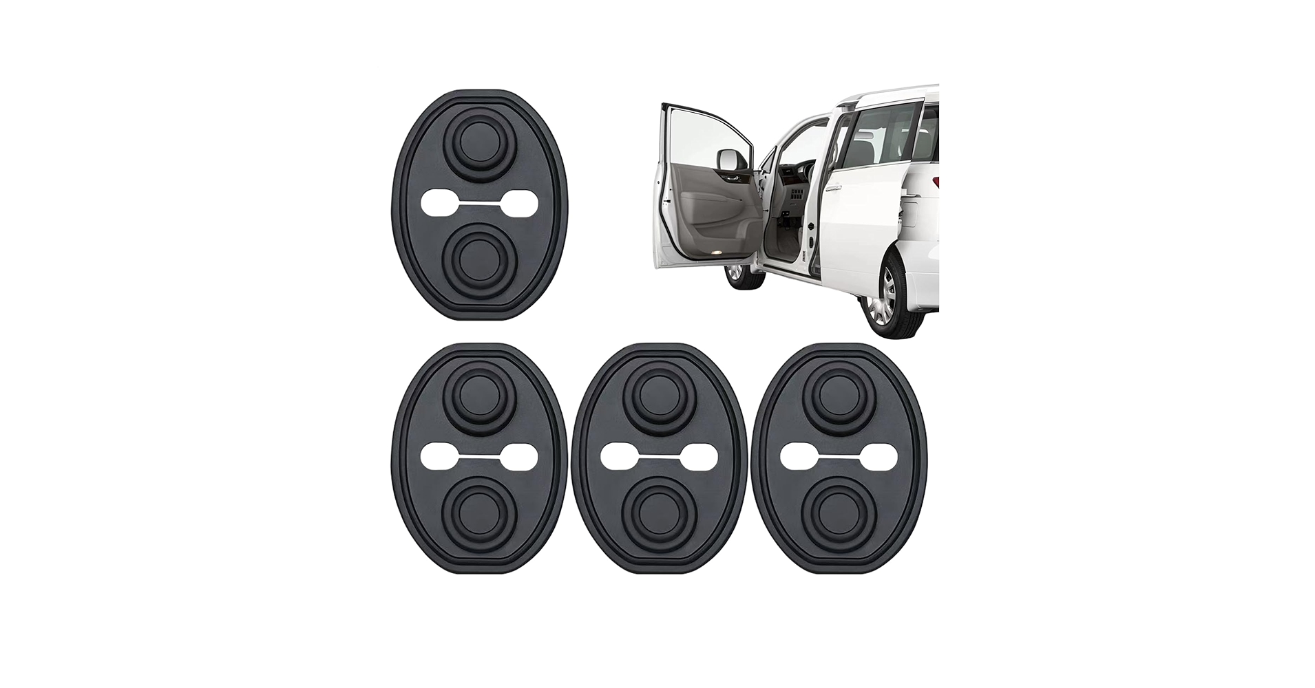 Fire528096's tweet card. 多機能な実用性と安定性を兼ね備えたシリコーン製の車のドアロック保護カバーで車をアップグレードしましょう。 衝撃吸収クッションが特徴で、静音車両パッドとして機能し、騒音を軽減し、自動車の外装アクセサリーを保護します。 仕様: 商品名:車のドアロックシリコンカバー 材質:シリコン 製品サイズ:約8.5x6.6cm/3.35x2.6インチ。 パッキング・リスト:: 車のドアロックシリコンカバー x...