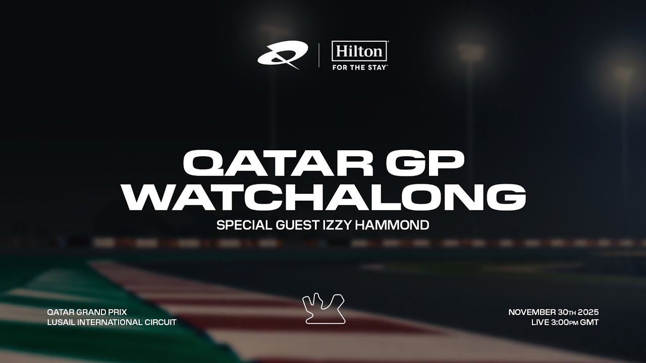 Quadrant's tweet card. F1 Watchalong LIVE - Qatar Grand Prix with Max Fewtrell and Izzy...