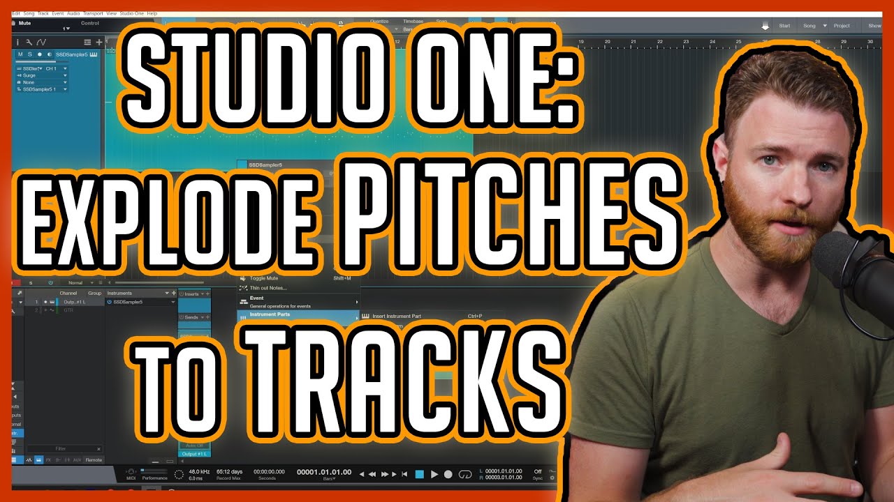 TimTalksAudio's tweet card. Studio One: Explode Pitches to Tracks