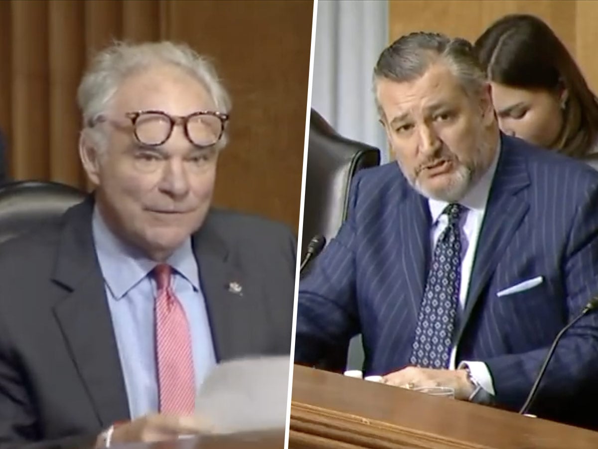 CSLewisDaily's tweet card. Ted Cruz rebukes Sen. Tim Kaine after Kaine calls belief in God-given rights “very troubling,” sparking debate on America’s founding.