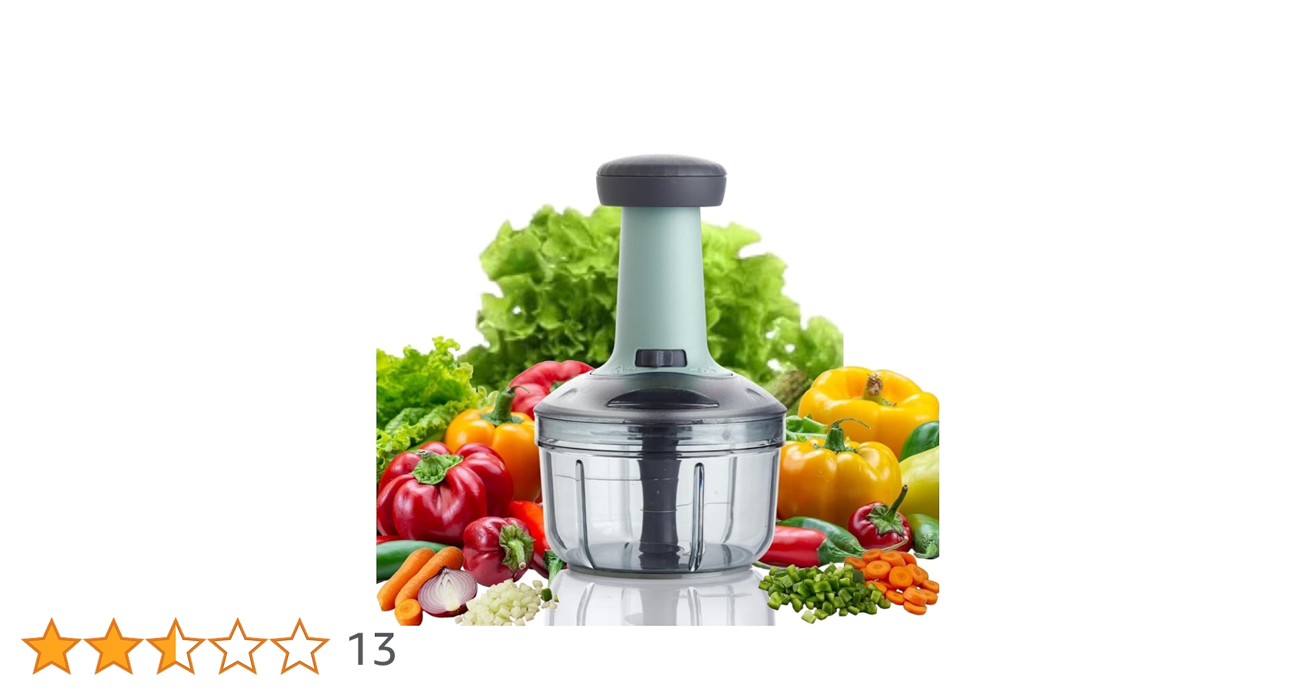DealsinIND's tweet card. DADLM Chopper for Kitchen Use 650ml,3 Blade Steel Large Manual Hand-Press Vegetable Chopper Mixer Cutter Push Chopper to Cut Onion, Salad, Tomato, Potato (Indian,Heavy QUALTY)