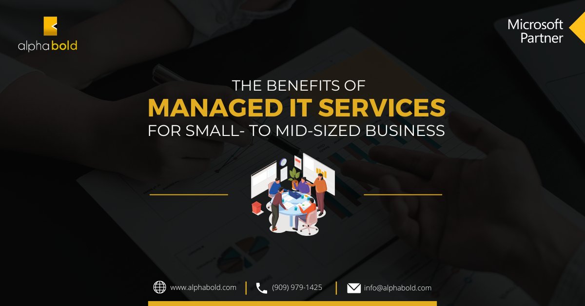 AlphaboldInc's tweet card. Benefits of managed IT services ensure seamless operations & sustainable growth, as they are far-reaching and critical for long-term success.