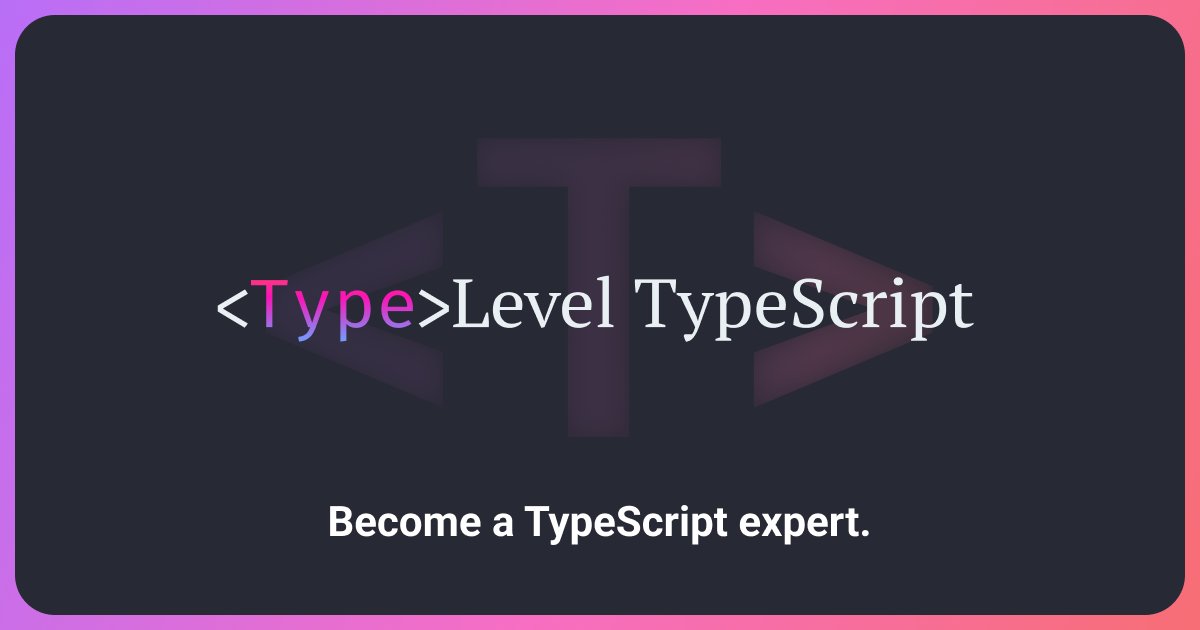 TypeScriptDaily's tweet card. An online course to become a TypeScript expert. Discover the most advanced features of the type system while solving fun challenges!