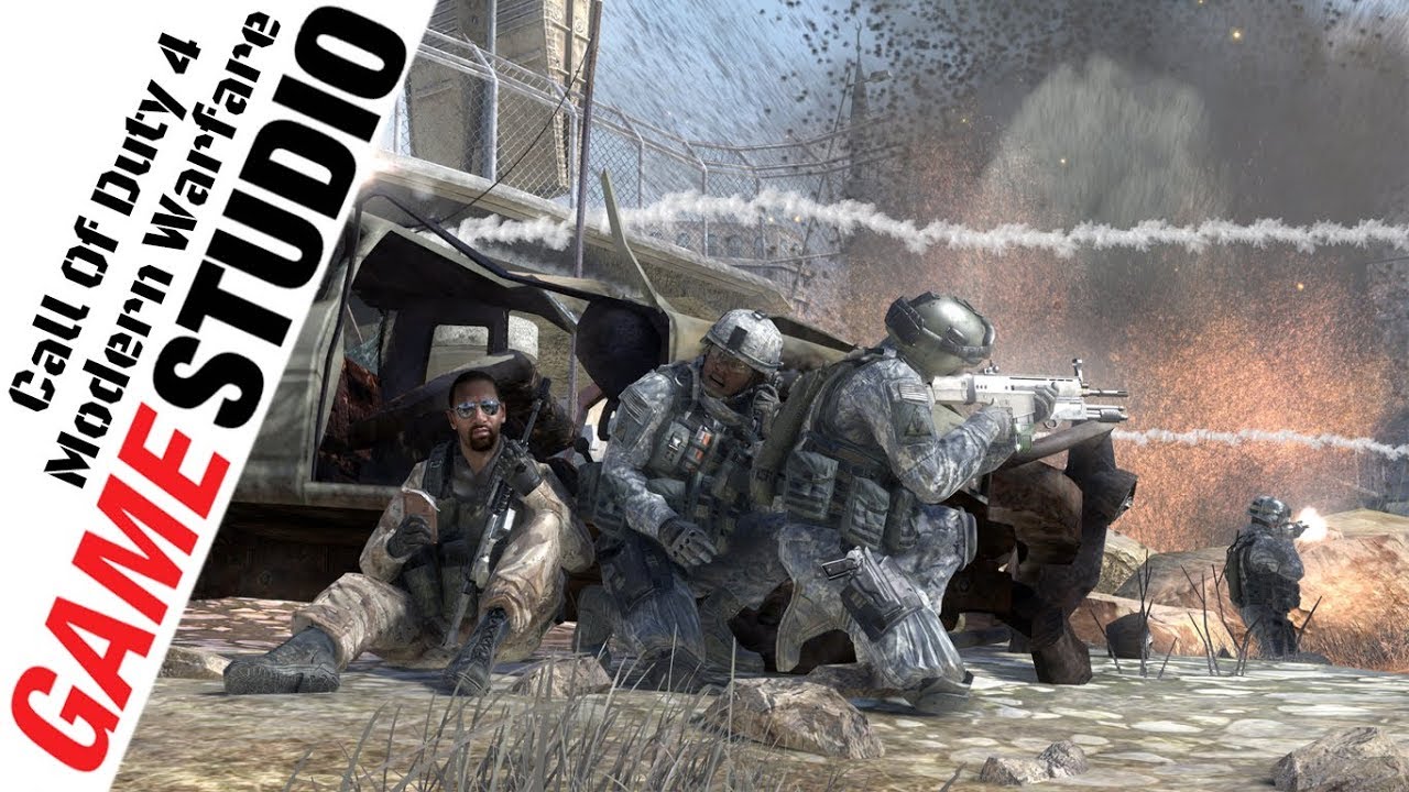 GameStudioSL's tweet card. Call of Duty 4 Modern Warfare Multiplayer LAN play Team Death Match...