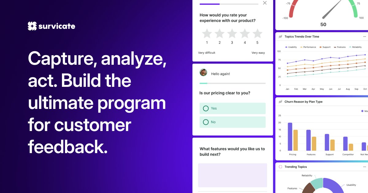 PixiNews's tweet card. A customer feedback platform that lets you survey every channel, automate feedback flows, and uncover customer insights from multiple sources