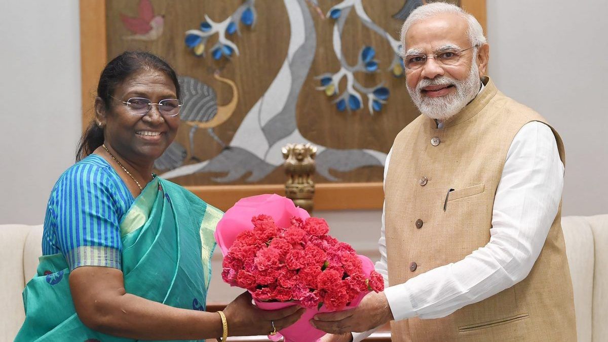 ThePrintIndia's tweet card. Unlike the opposition, the BJP takes the selection of a presidential candidate quite seriously. Murmu, a Santhal Hindu leader, helps its plan for India.