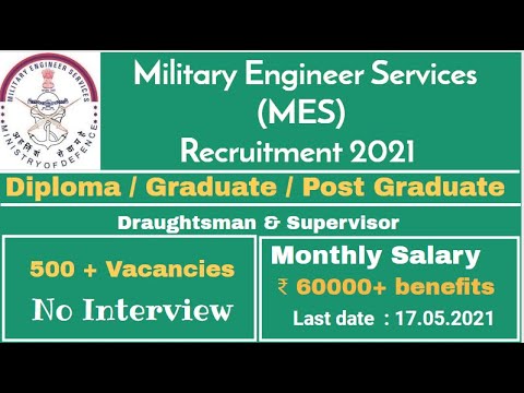 learningabode5's tweet card. Military Engineer Services MES Recruitment 2021 | MES Notification...