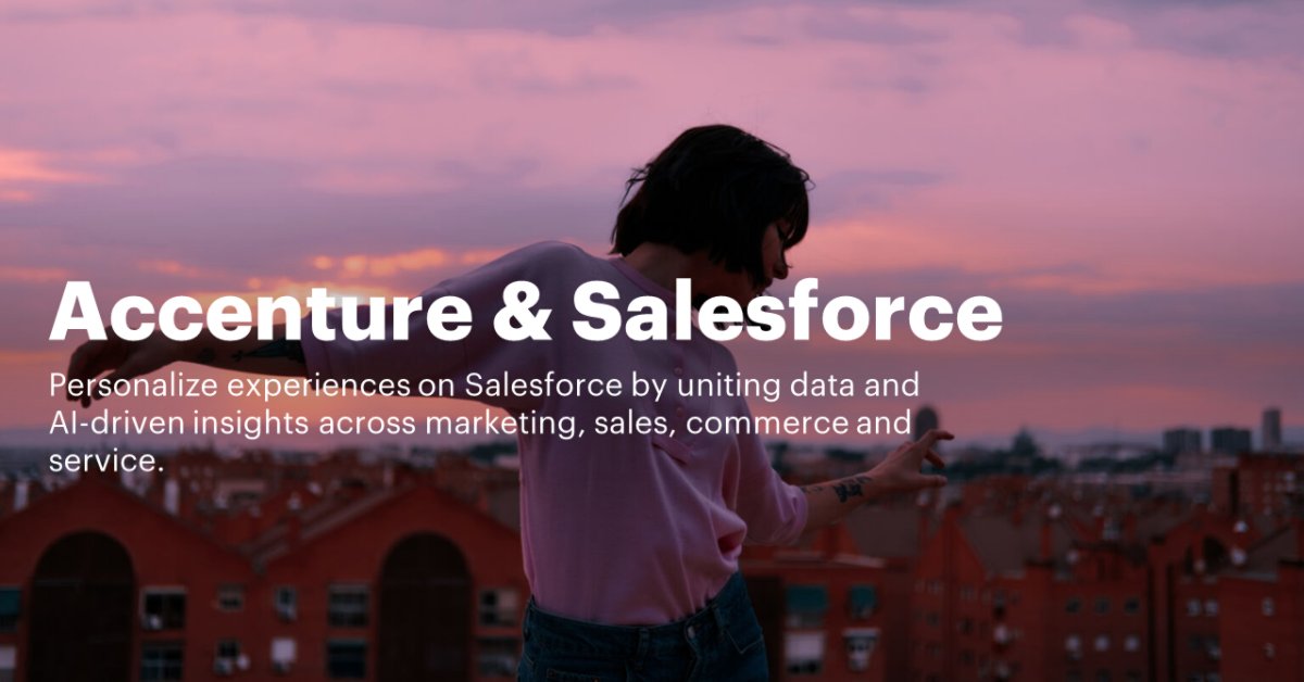 accenture_lw's tweet card. Personalize experiences on Salesforce by uniting data and AI-driven insights across marketing, sales, commerce and service.