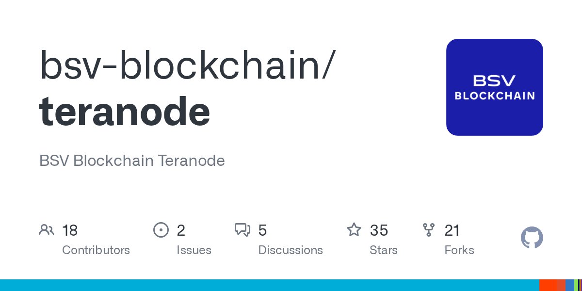 Hash_Layer's tweet card. BSV Blockchain Teranode. Contribute to bsv-blockchain/teranode development by creating an account on GitHub.