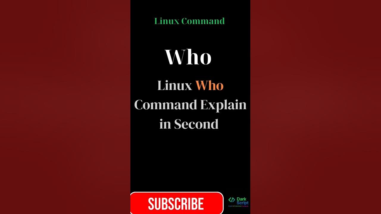 Informatykadlak's tweet card. Who Command in Linux Example | Linux Admin #linux #linuxterminal...