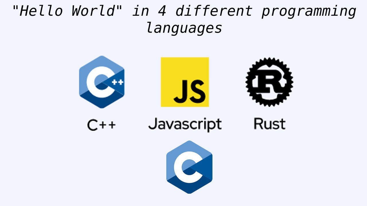 ourabig's tweet card. 🎉 Coding ‘Hello World’ in C++, Rust, C, and JavaScript! Let’s Have...