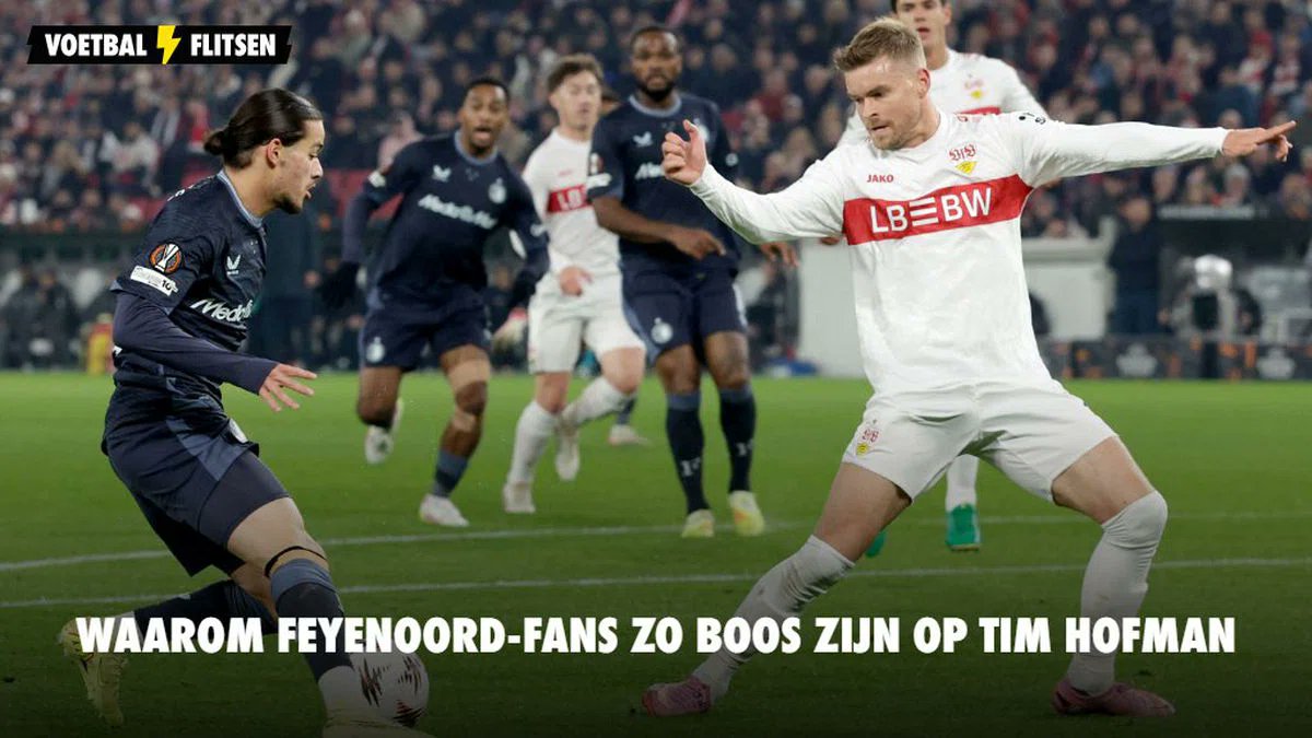 voetbalflitsen's tweet card. De podcast radio BOOS ligt onder vuur. Het programma maakte uitspraken over een vermeende Hitler-groet die Feyenoord-fans zouden hebben gedaan