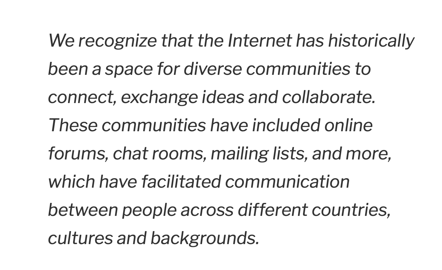 AlecMuffett's tweet card. For many years I have sought to push back against treatment of the internet as a “space” — simply: to do so is a category error because it is a domain of speech, unlike the more normal …