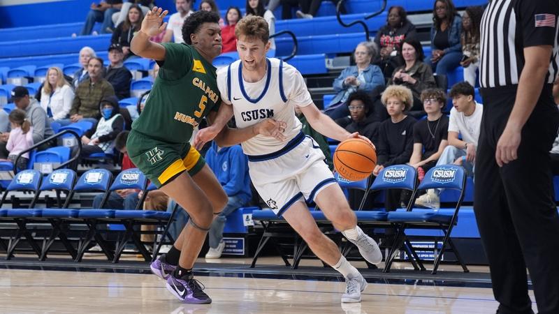 CSUSM_MBB's tweet card. In its lone exhibition of the 2025-26 season, the Cal State San Marcos men's basketball team pushed former CCAA rival UC San Diego to overtime but fell 74-72 on Friday night at LionTree Arena.