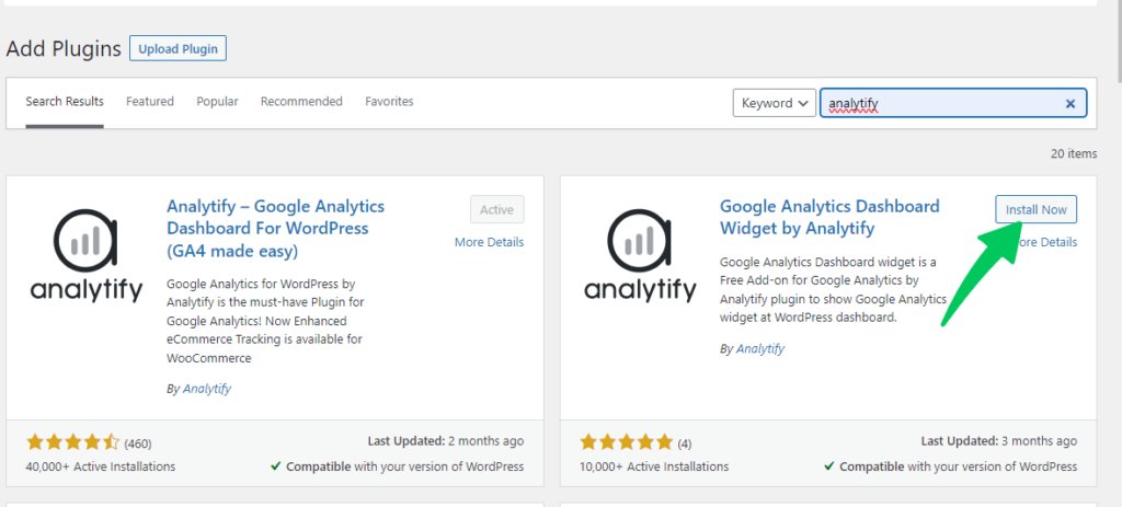 analytify's tweet card. Analytify’s Google Analytics dashboard widget for WordPress allows you to view key website stats and insights directly from your WordPress dashboard
