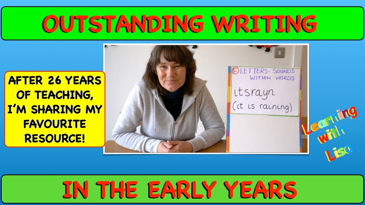 lisa_learning's tweet card. How to teach Ofsted outstanding writing in the Early Years