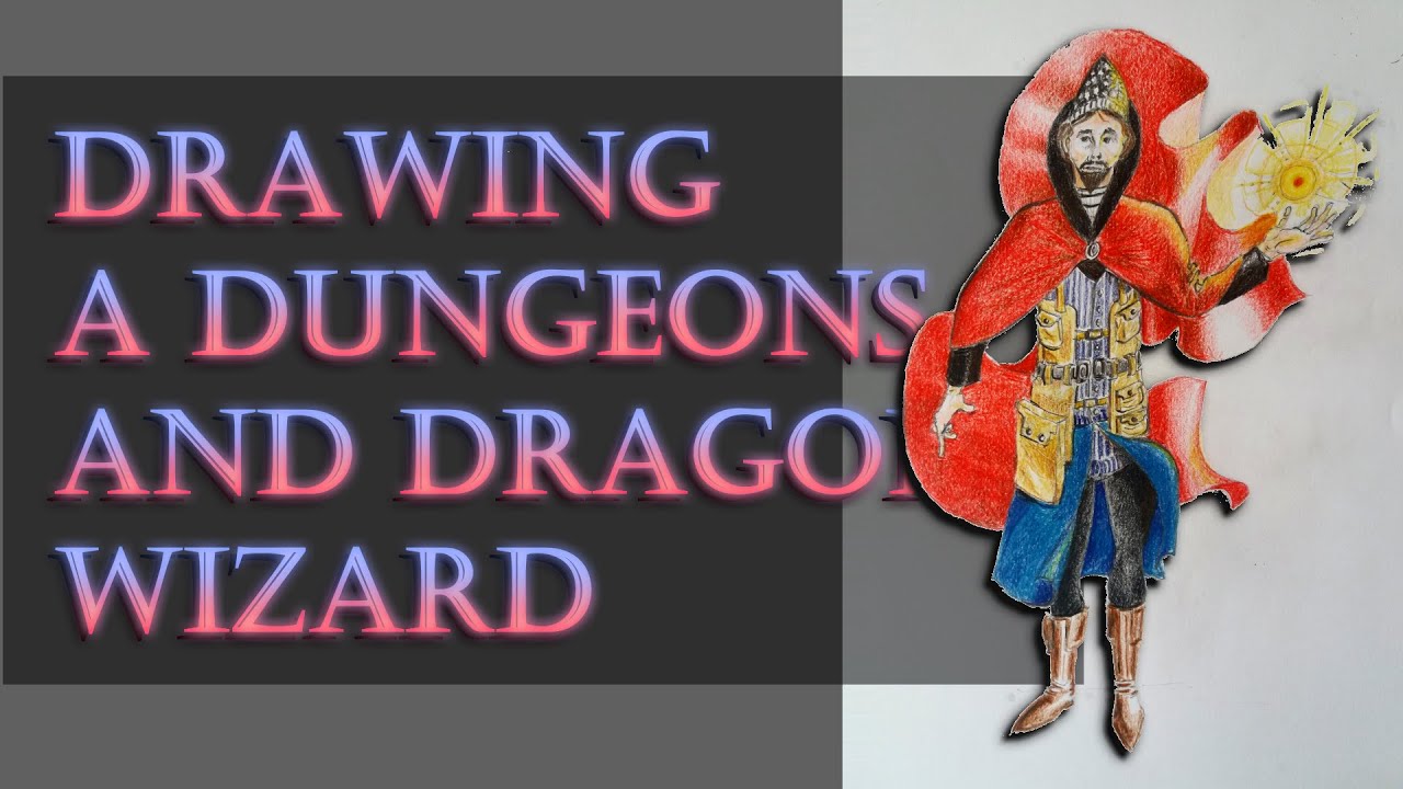 PalmaSworkshop's tweet card. Drawing a dnd Wizard from start to finish