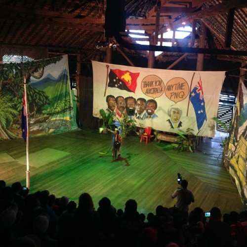 CSCM_UOG's tweet card. A performance involving 3 live snakes!!! #png #ourmedia2014 #goroka