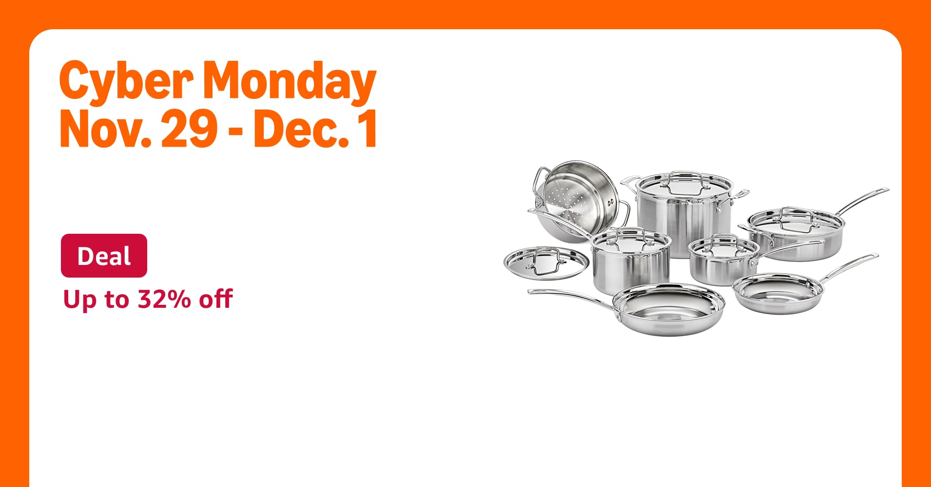 TheTrendy_Times's tweet card. The kitchens of France were the inspiration behind the elegant Cuisinart 12-Piece Cookware Set. Cuisinart has included everything you need in this spectacular 12-piece MultiClad Pro stainless steel...