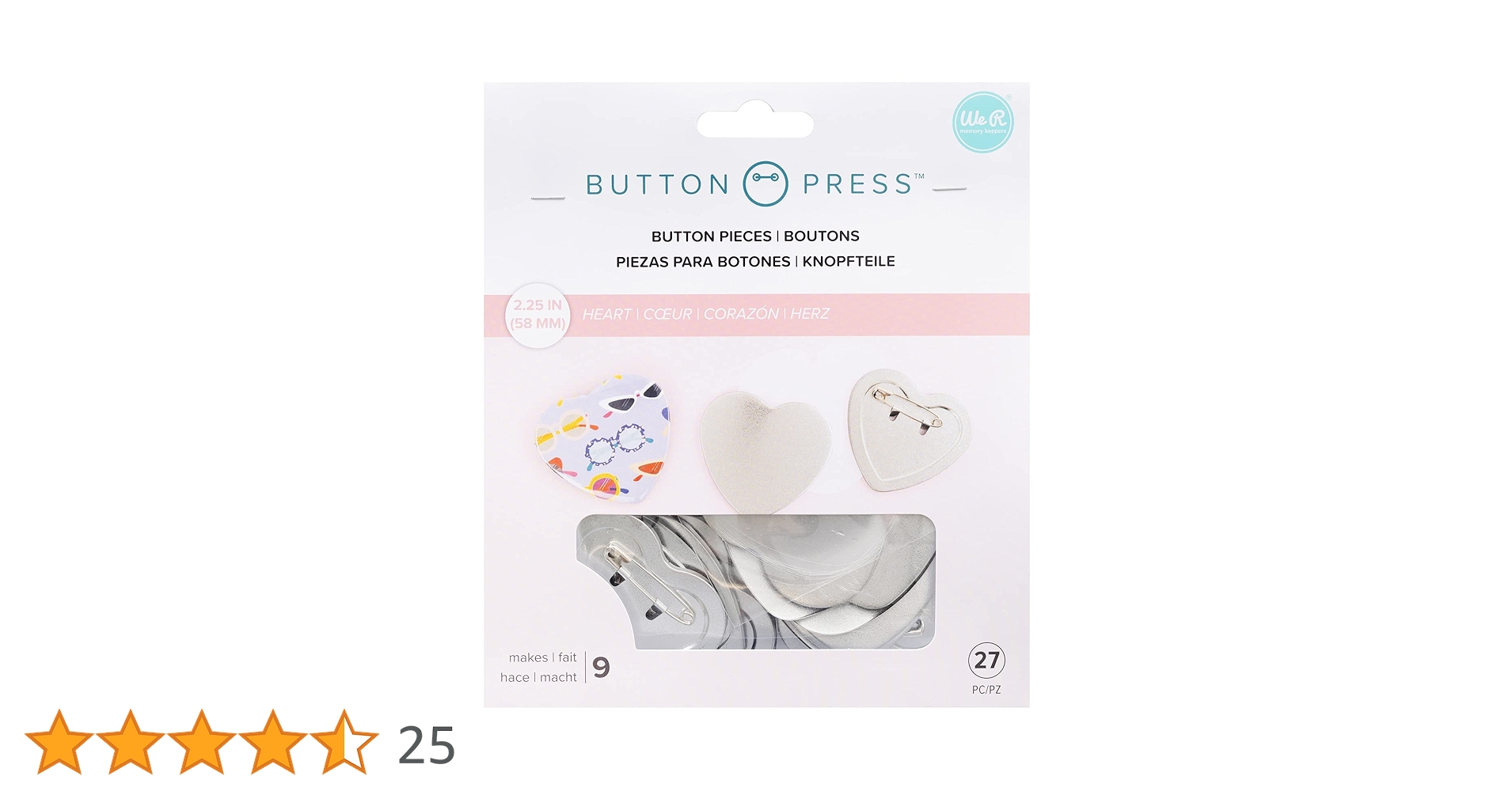 DealsinIND's tweet card. This Heart Refill Pack is part of the Button Press Collection from We R Memory Keepers. This refill pack works with the Button Press Button Maker (sold separately). This pack gives you 27 pieces,...