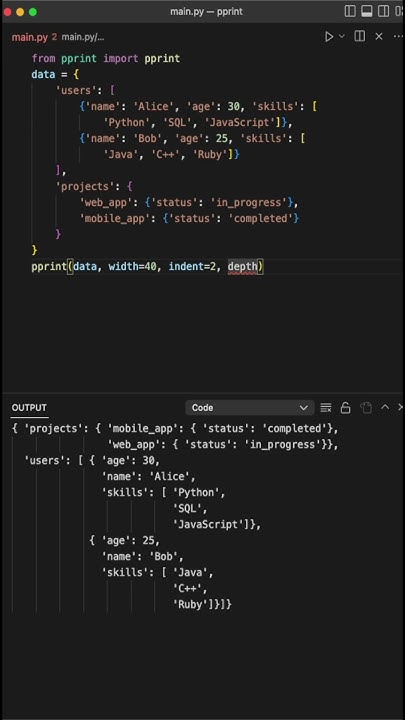 deepdivedevs's tweet card. Python pprint: A Guide for Readable Output