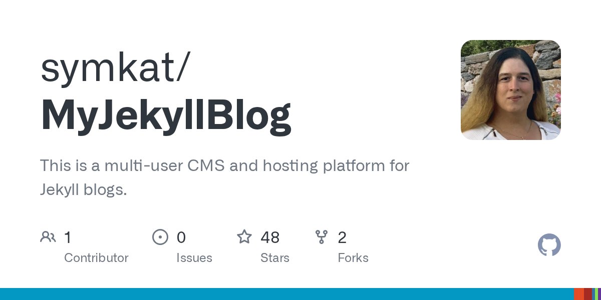 metacpan's tweet card. This is a multi-user CMS and hosting platform for Jekyll blogs. - symkat/MyJekyllBlog