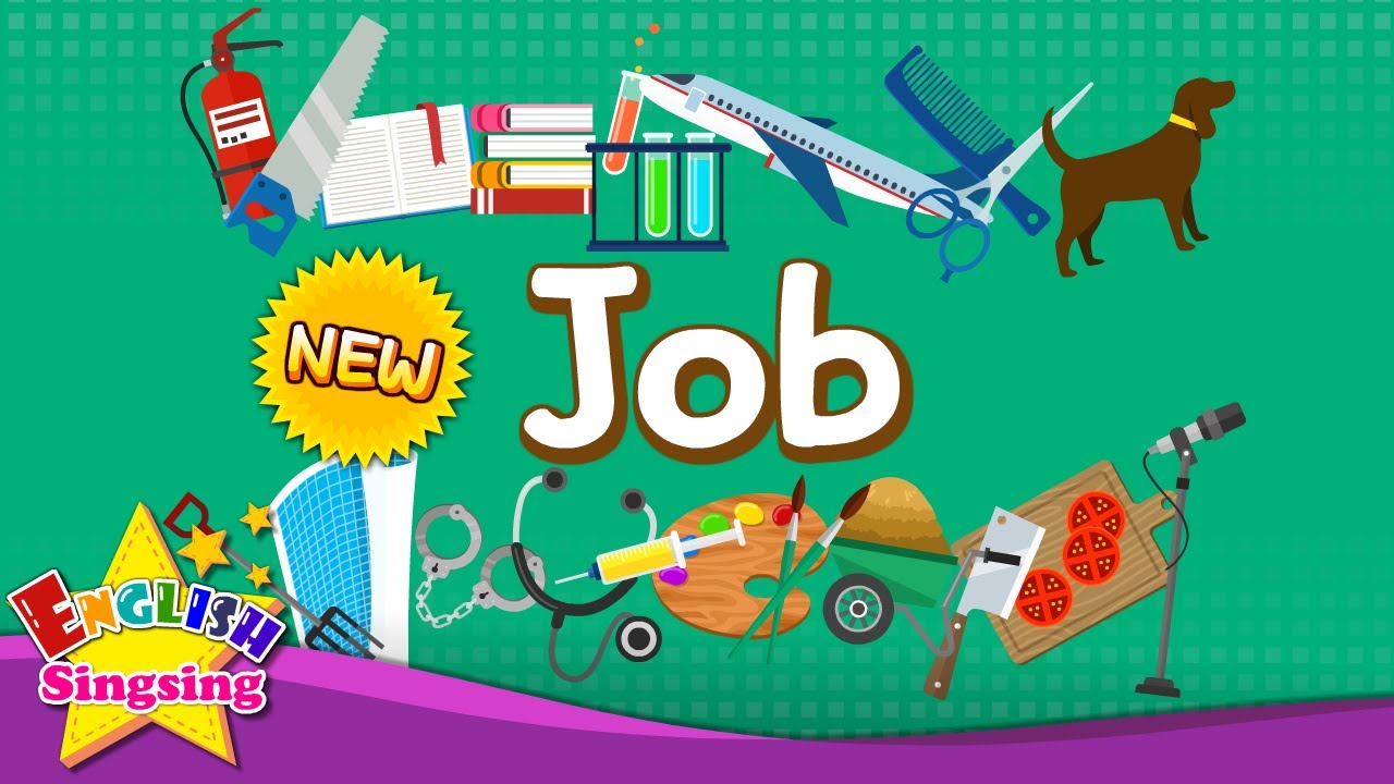 jazzmikee's tweet card. [NEW] Job (v2)- Kids vocabulary - Let's learn about job - Learn...