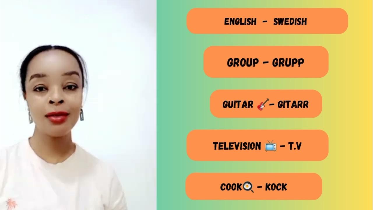 Chika_Alphonsus's tweet card. Similar words in English and Swedish