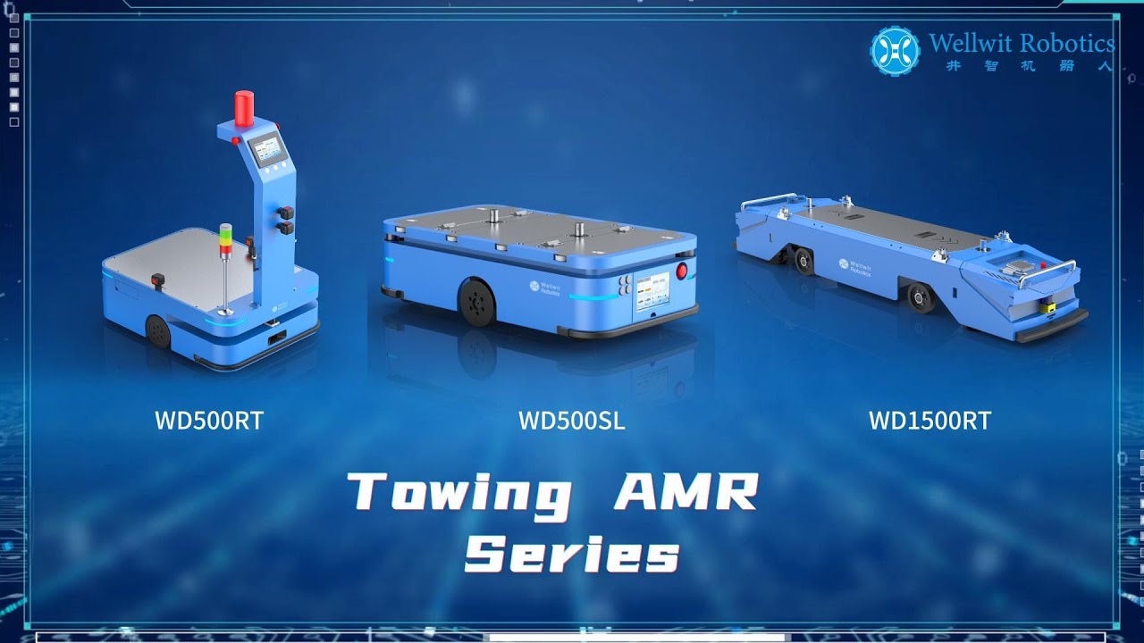 WellwitRobotics's tweet card. Towing AMR Series