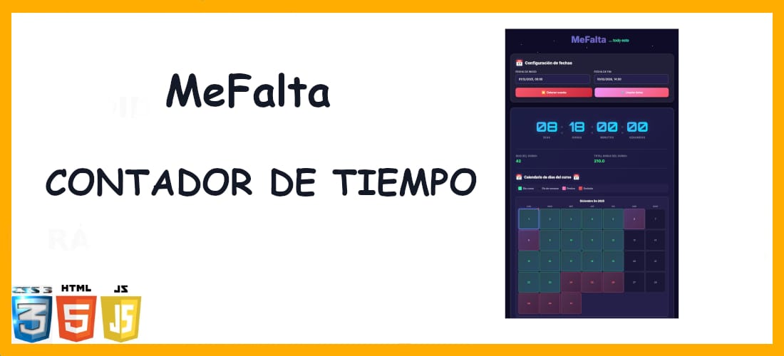 entreunosyceros's tweet card. MeFalta no es un simple contador. Calcula tus horas reales de estudio o trabajo excluyendo fines de semana, festivos o días no lectivos