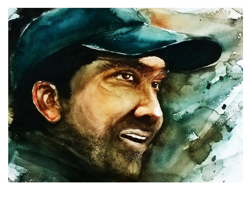 jeremydave3d's tweet card. my First ever #commission #portraitpainting in #watercolor of @mahela27 for #lbwtrust - Sydney-Australia. #Foot painting #art #painting